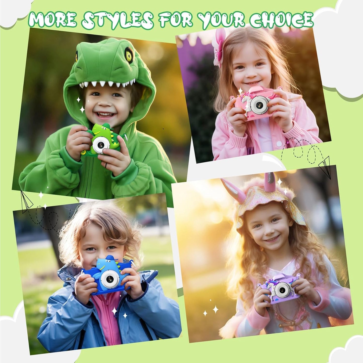 Upgrade Dinosaur Kids Camera Toys