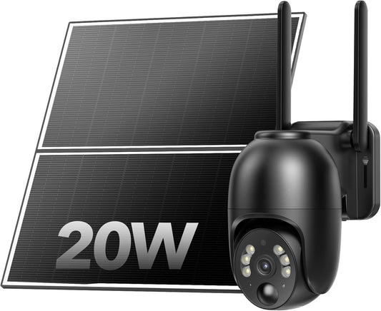 20W Solar Security Cameras Wireless Outdoor