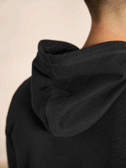 Black Zip Through Hoodie