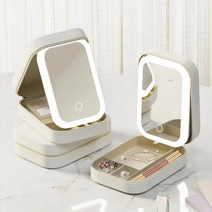 Cosmetics Storage Box Touch Light Storage Organizer