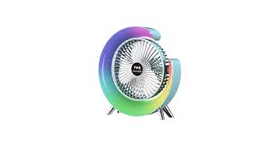 G shape rgb light fan