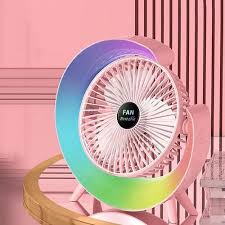 G shape rgb light fan