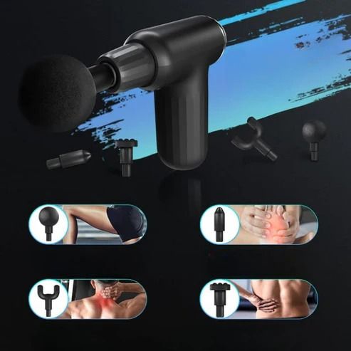 Muscle Massage Gun with 4 Heads FH-820 مسدس تدليك العضلات مع 4 رؤوس موديل FH-820